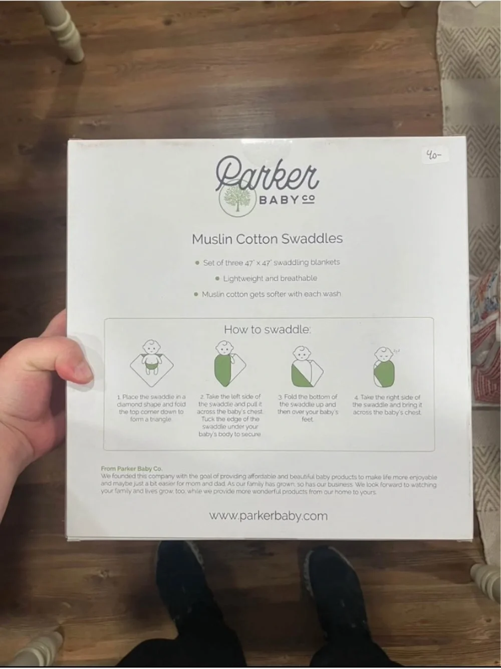 NEW Parker Baby Co Pastel Swaddle Set of 3